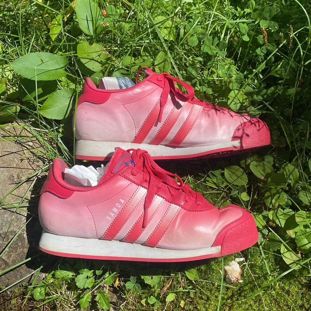 👟 Adidas Tennis Shoes Samoa Coral  🪸 Watermelon 🍉 PINK/RED  Sz 6 1/2